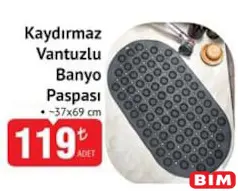 KAYDIRMAZ VANTUZLU BANYO PASPASI 37X69 CM